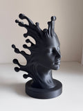 Fluid Mind — Abstract Black Sculpture