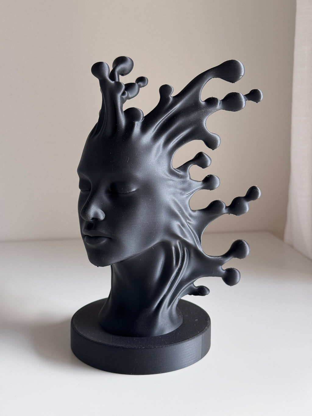Fluid Mind — Abstract Black Sculpture