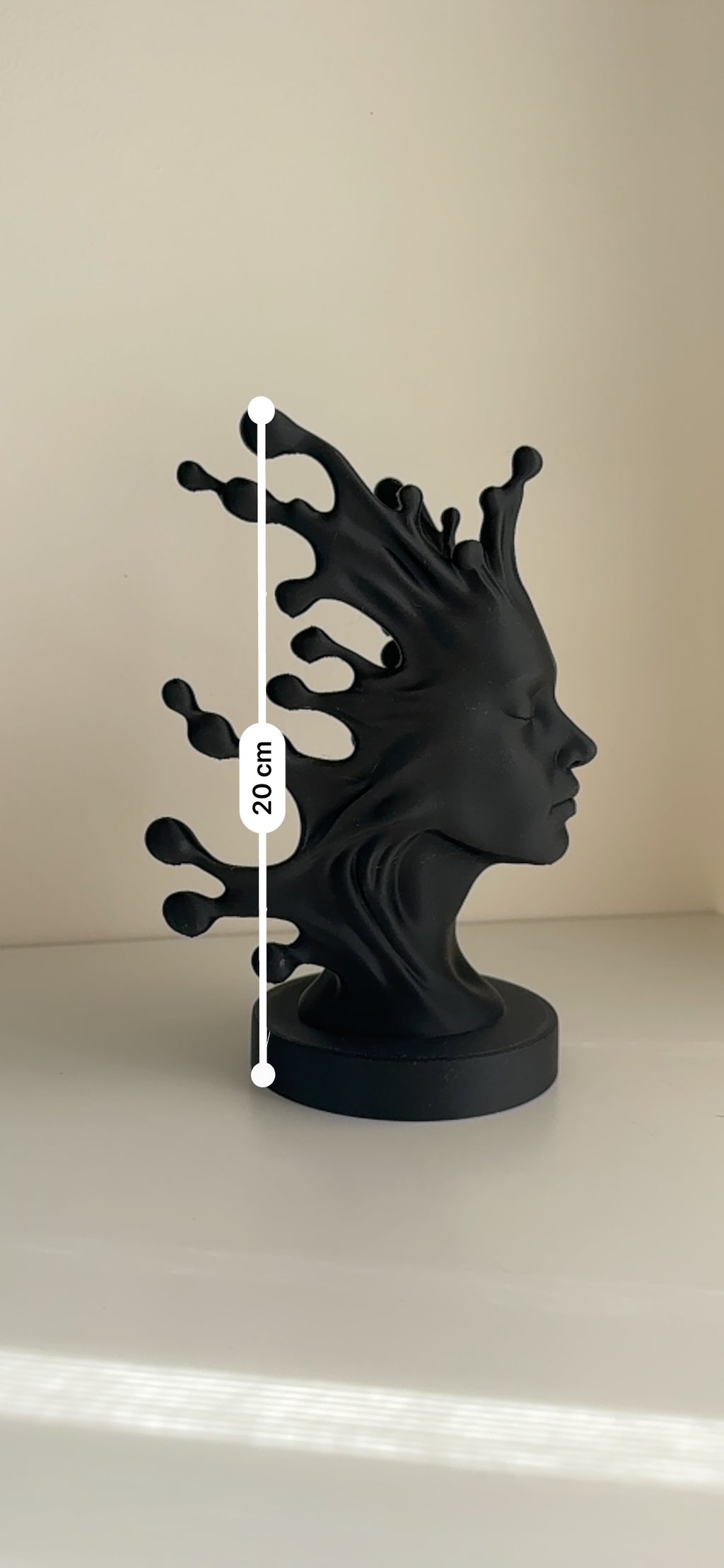 Fluid Mind — Abstract Black Sculpture