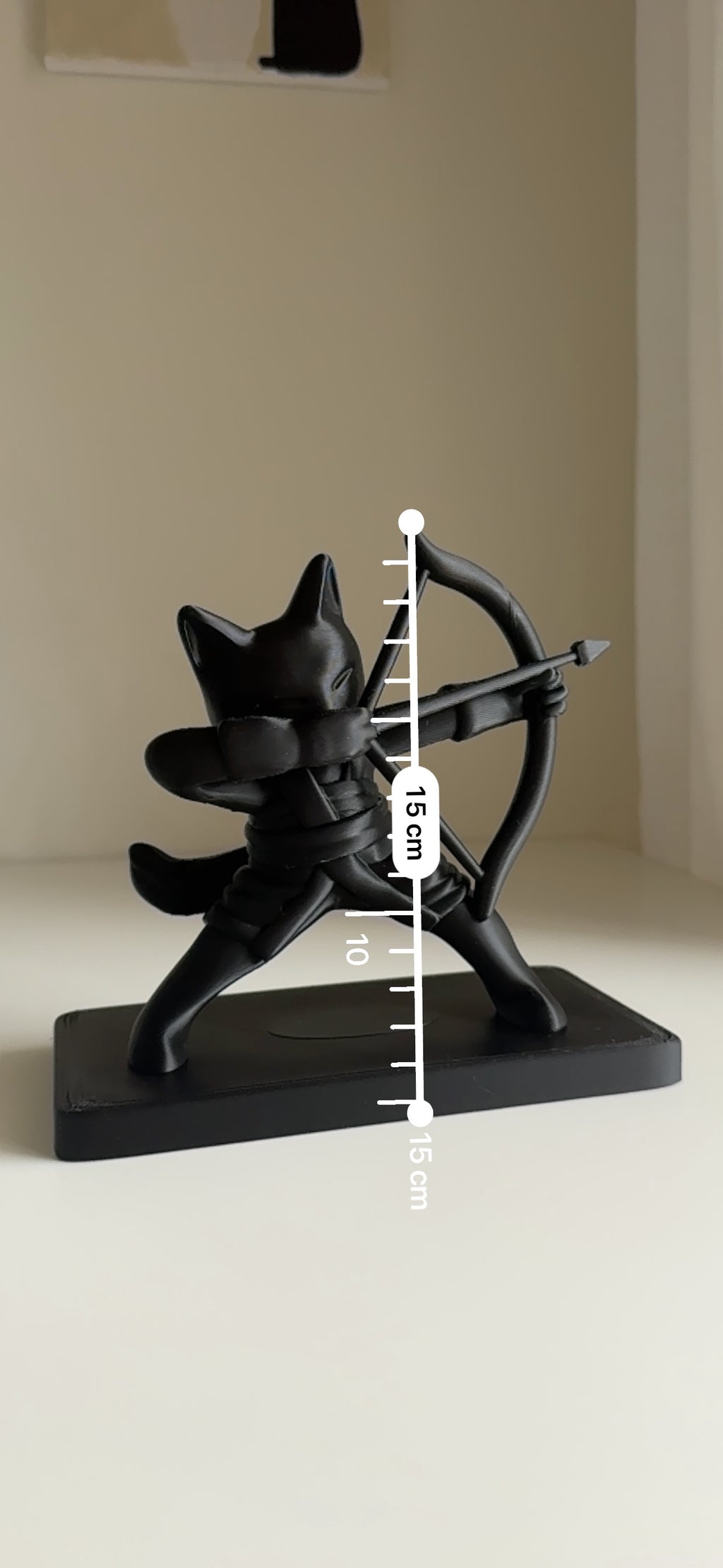 Archer Cat Figurine in Japanese Costume