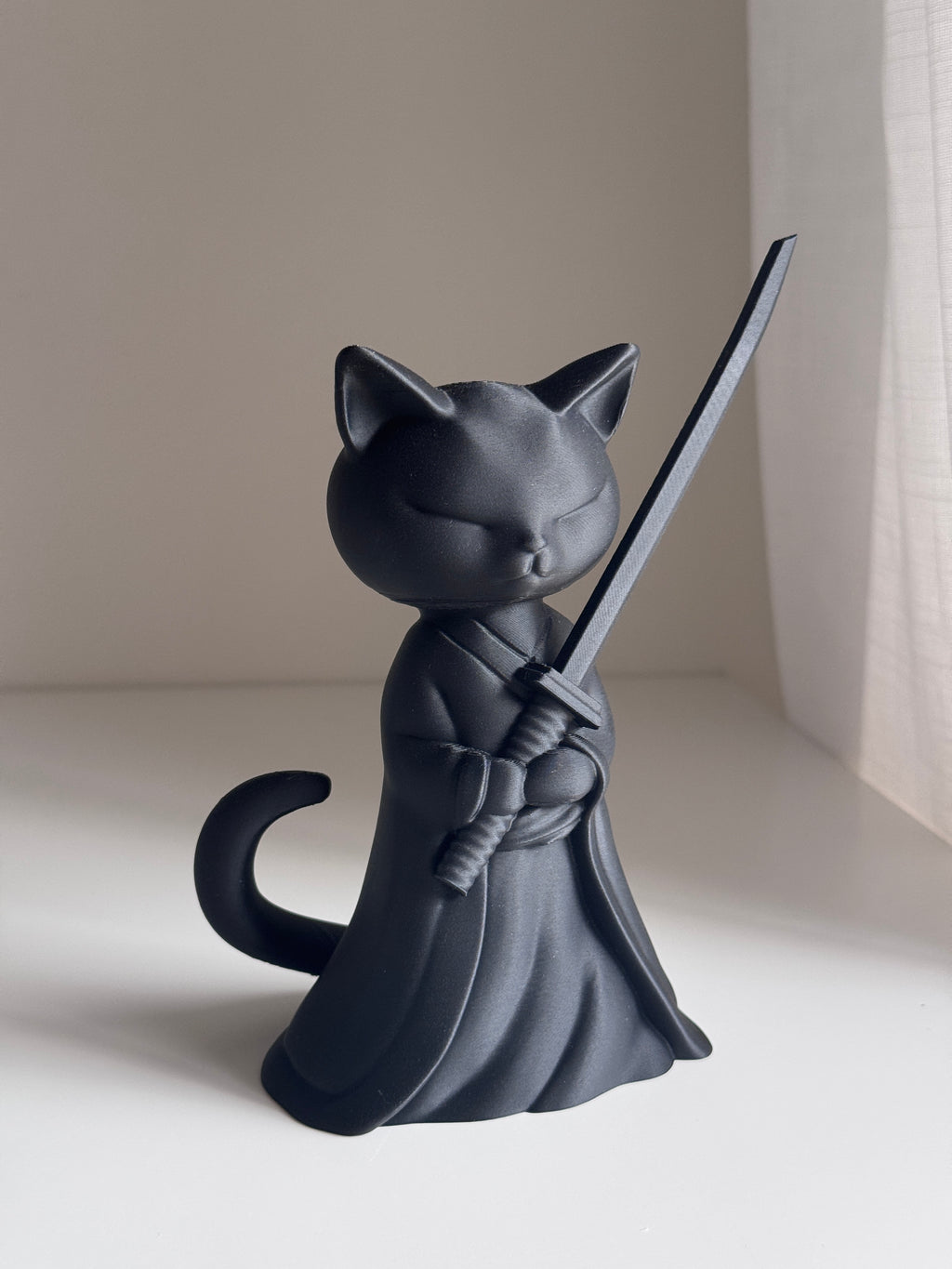 Samurai Warrior Cat Figurine