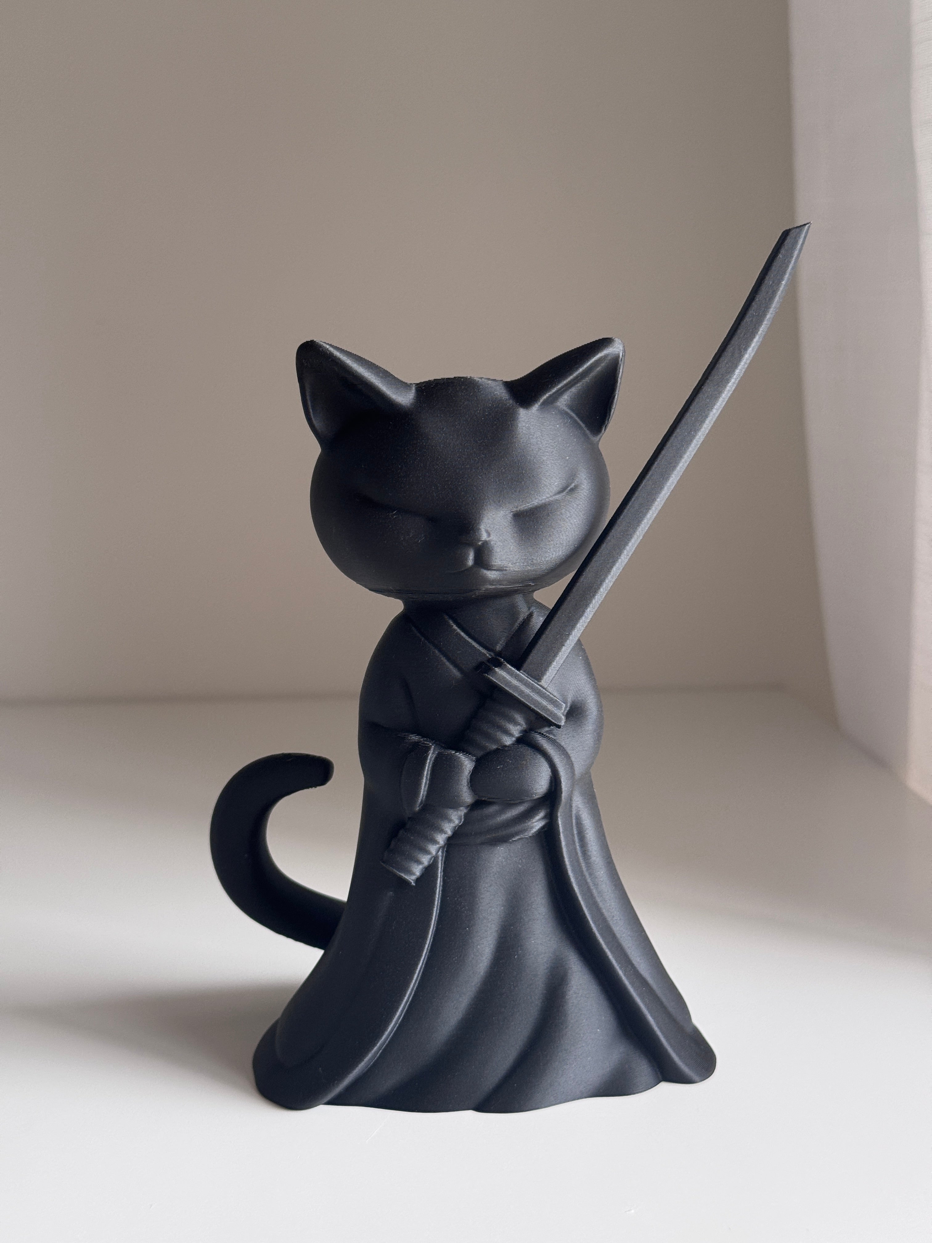 Samurai Warrior Cat Figurine