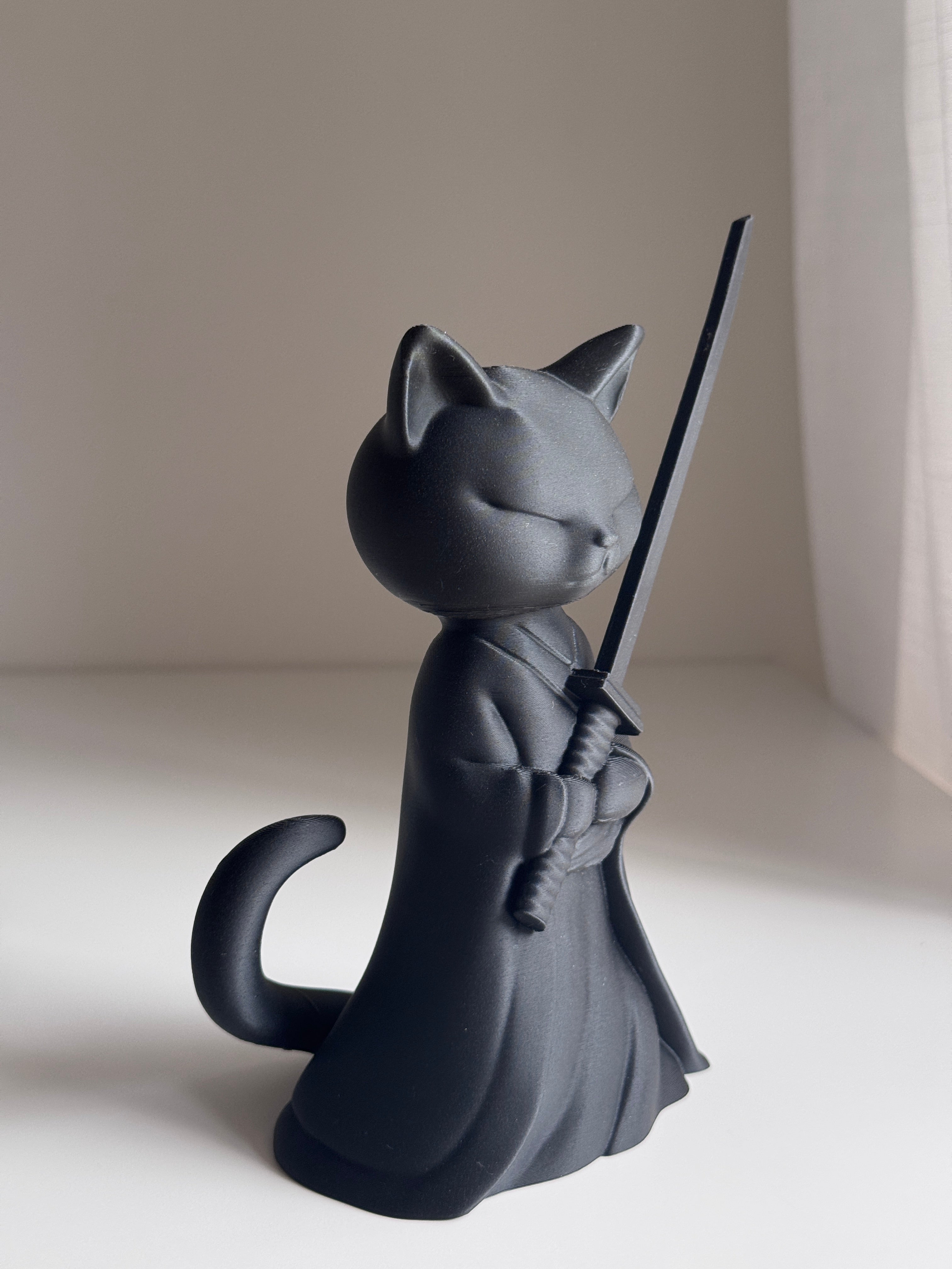 Samurai Warrior Cat Figurine