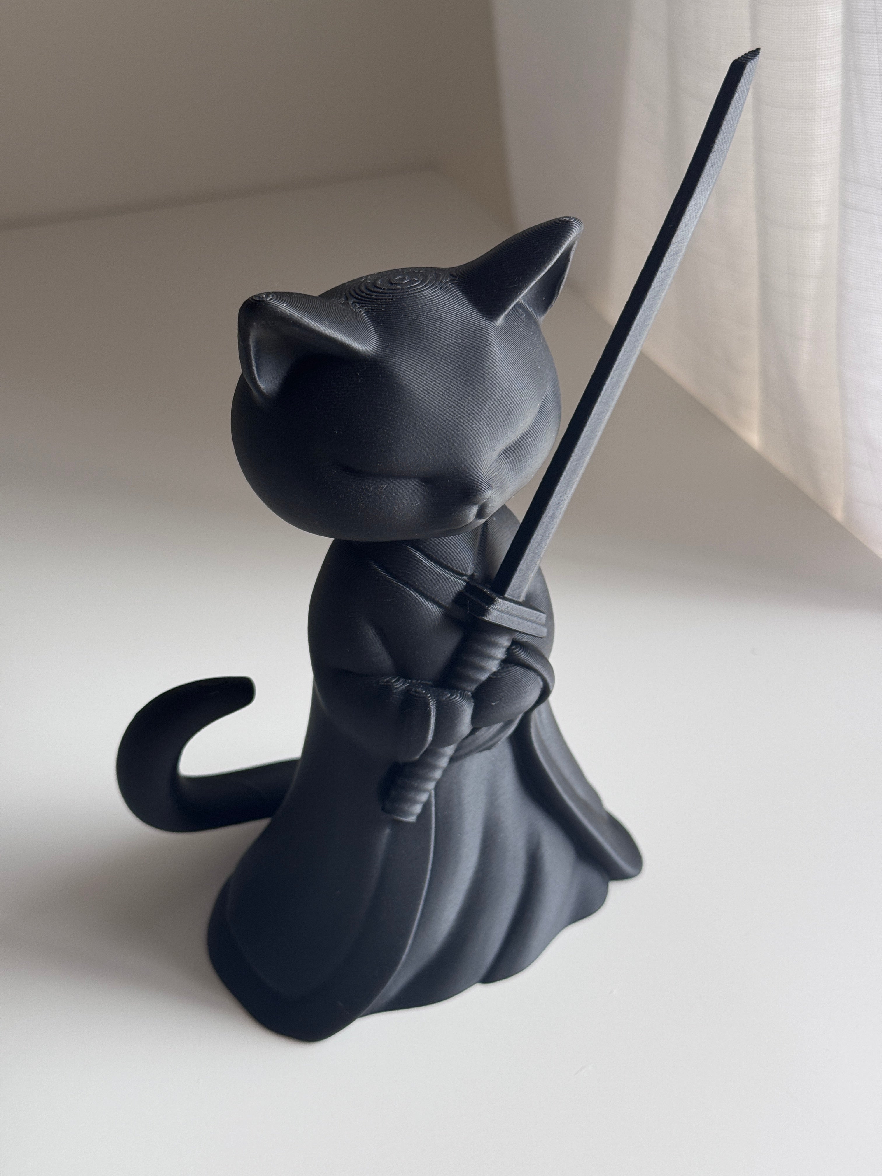 Samurai Warrior Cat Figurine