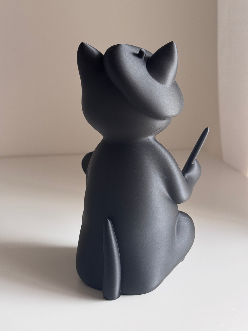 Artist Cat Figurine with Paint Brushes & Palette