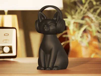 Groove Cat Sculpture Figurine