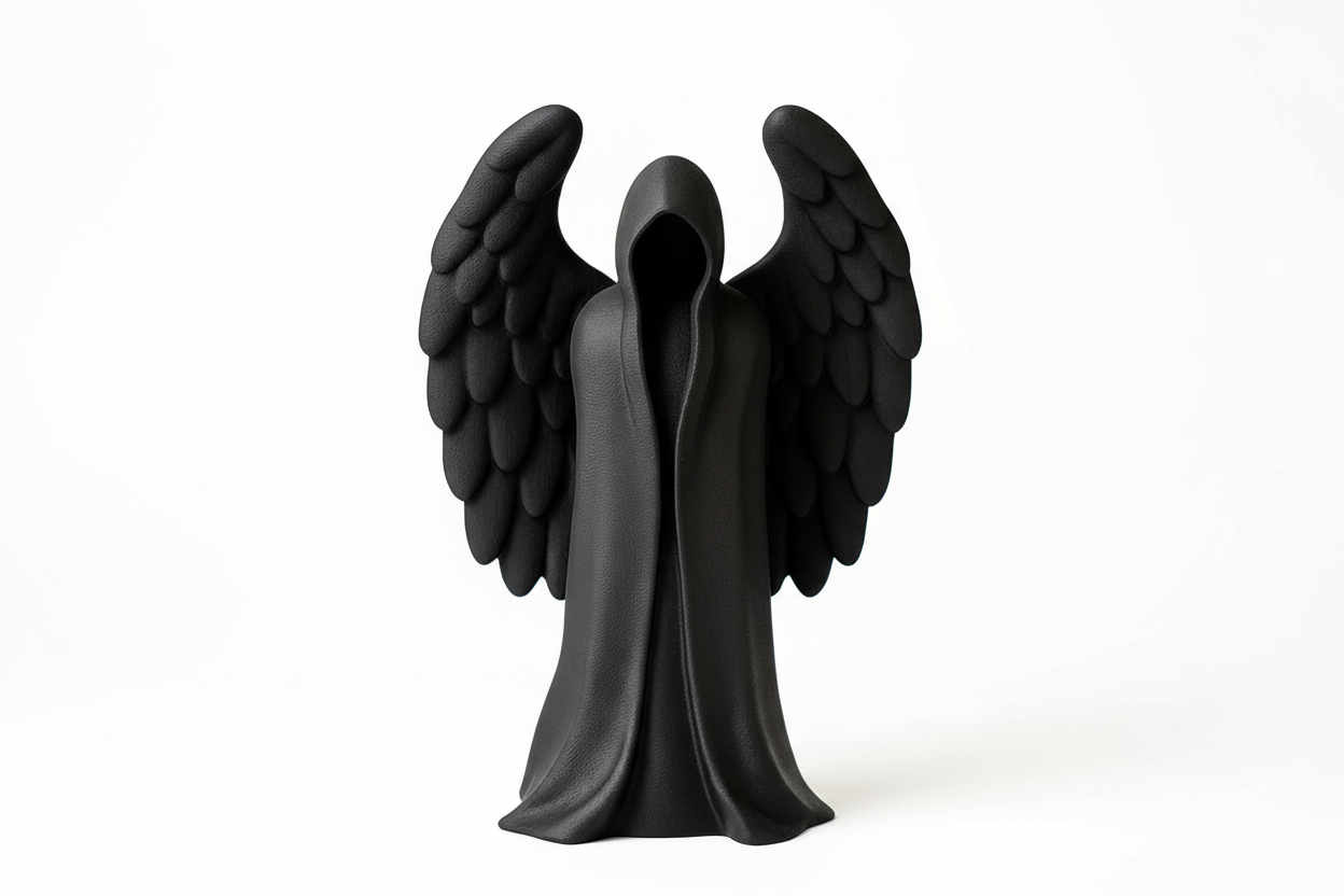 Dark Angel Sculpture – White Background