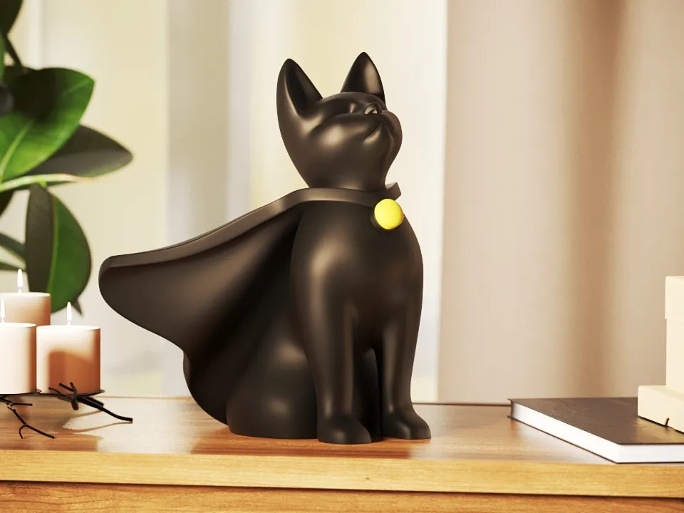 Superhero Cat Sculpture Figurine